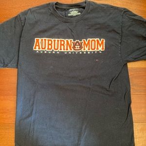 Navy Auburn Mom T shirt